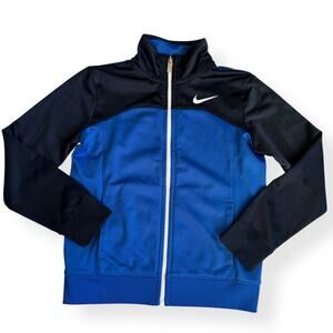 Nike Kids Unisex Blue Colorblock Zip-Up Jacket 7